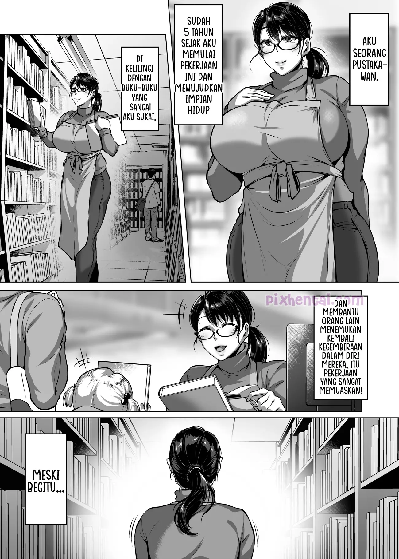 Komik hentai xxx manga sex bokep Lewd Librarian Pussy for Loan 3